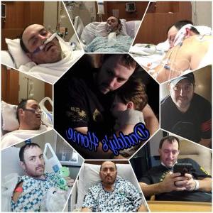 Will Rhodes, in various stages of illness and recovery